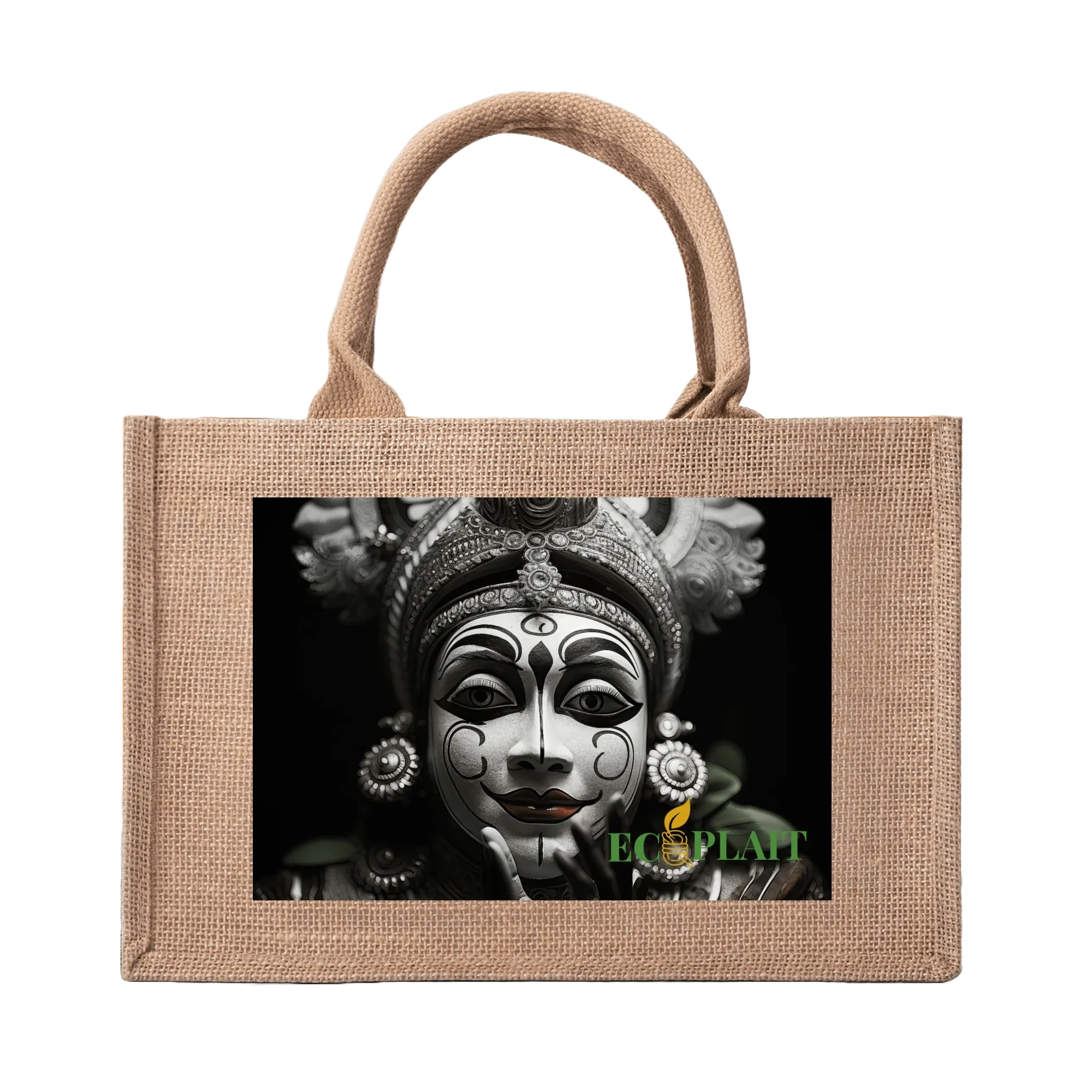 Natural Fiber Jute Tote Bag Kathakali