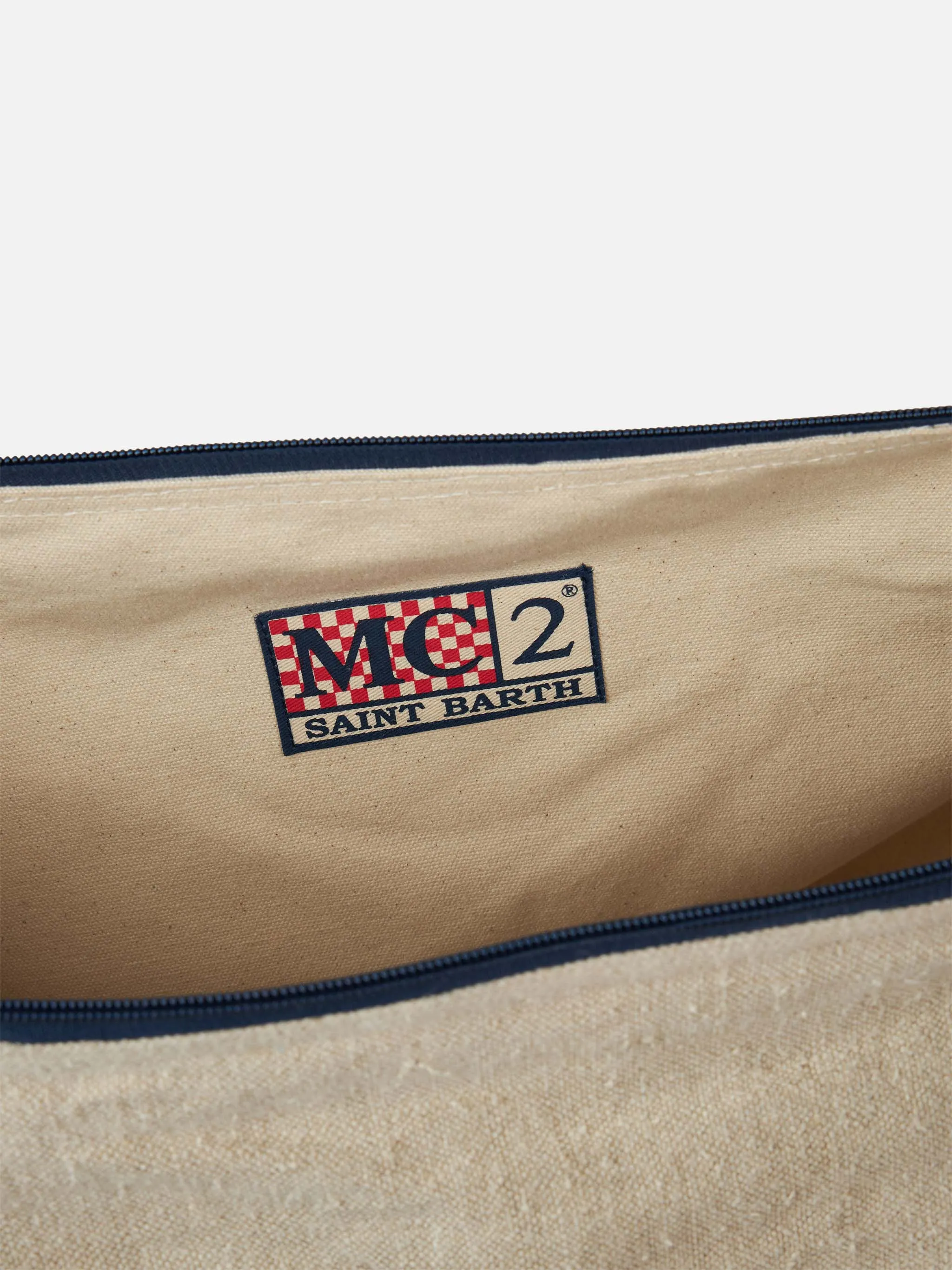 Natural linen travel duffle bag Jetleg