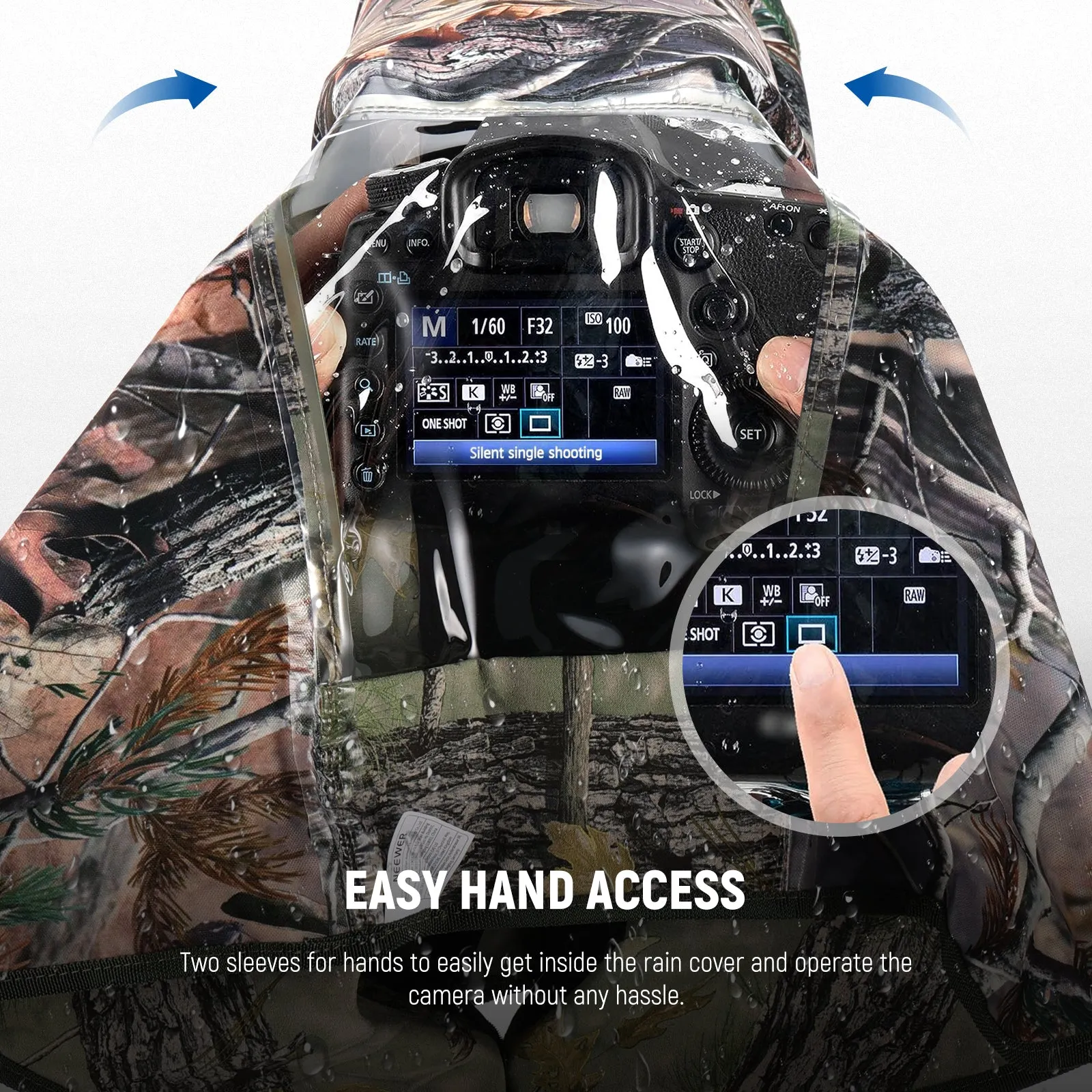 NEEWER PB019 Dual Sided Camouflage Rain Cover