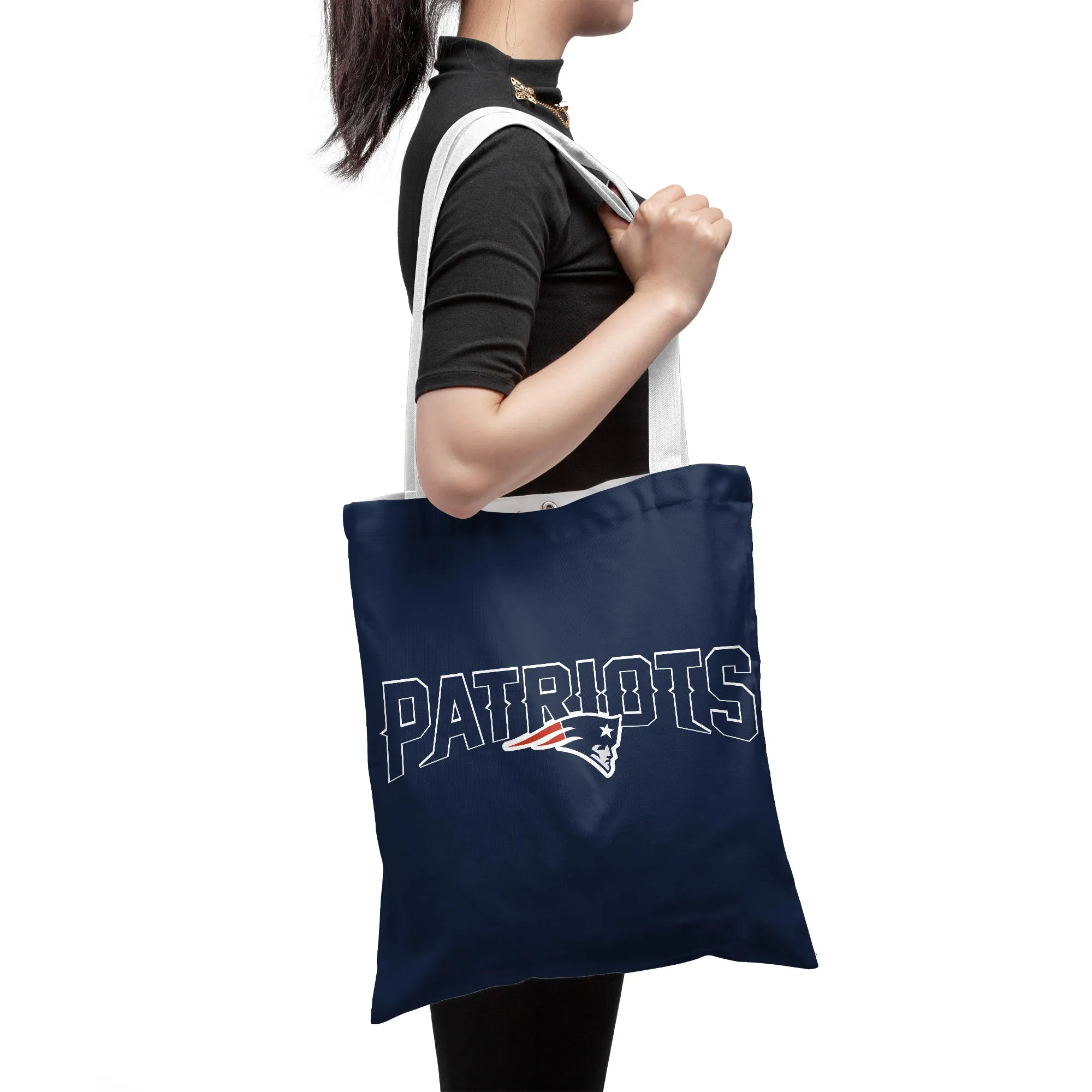 NFL New England Patriots NFL Fans Polyester Canvas Tote Bag – Durable and Stylish