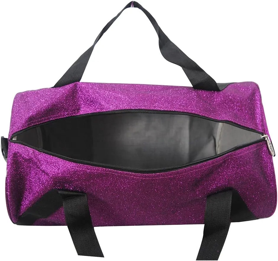 NGIL Medium Glitter Cheers Sports Gym Duffel Bag(Glitter-Purple)