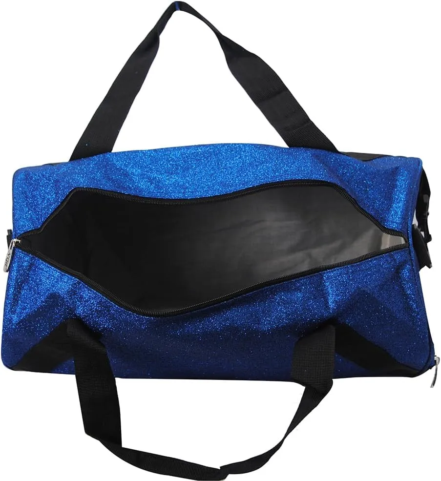 NGIL Medium Glitter Cheers Sports Gym Duffel Bag(Glitter-Royal)