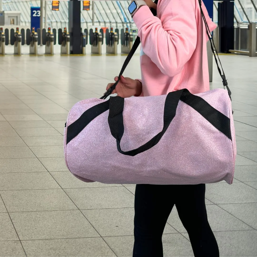 NGIL Medium Glitter Cheers Sports Gym Duffel Bag(Glitter-Royal)