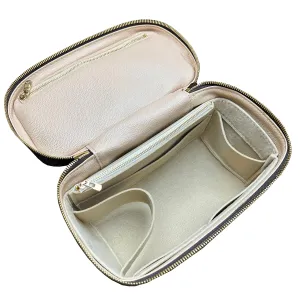 Nice bb Organizer Insert Nice Mini Vanity Organizer Nice Makeup Bag Case Liner Protector Premium Felt Customizable Handmade (Nice Mini, Black)