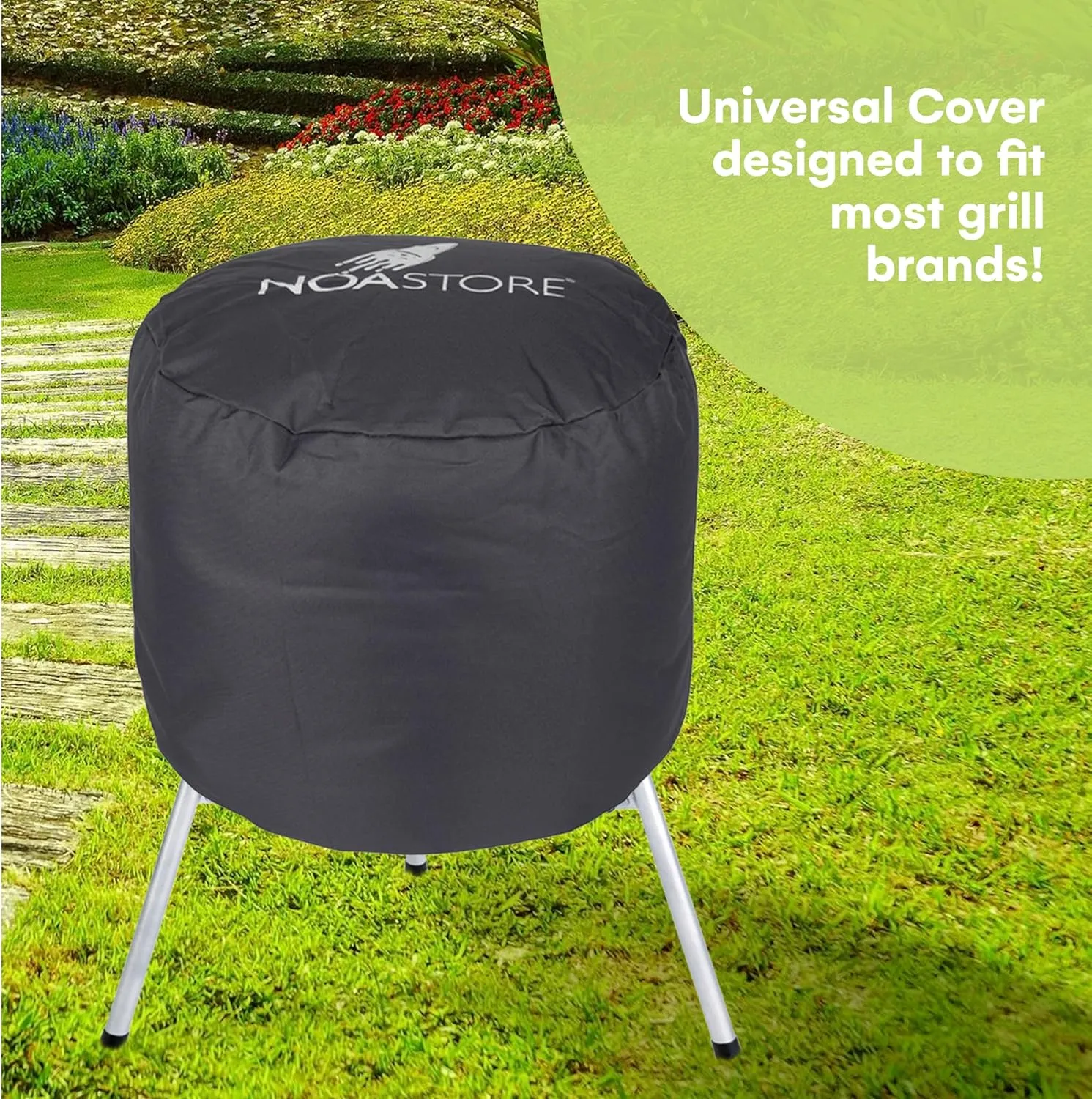 Noa Store BBQ Grill Cover | 18 inches | 210D Heavy Duty Waterproof Grill Cover for Smoker, Stove, Griddle, Kettle and BBQ