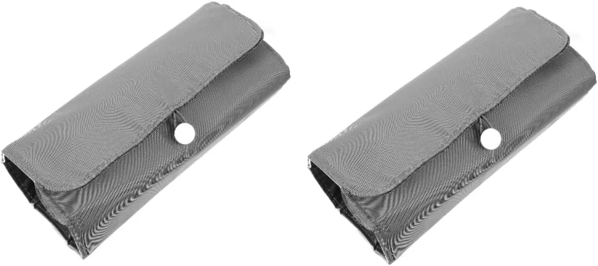 NOLITOY 2pcs Rotating Makeup Brush Pouch White Toiletries Organizer Cosmetic Case Brush Rolling Bag