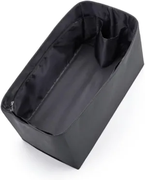 Nylon Water-Repellent Purse Organizer with Zipper Insert for Longchamp Tote Bag (Black, Handbag S)