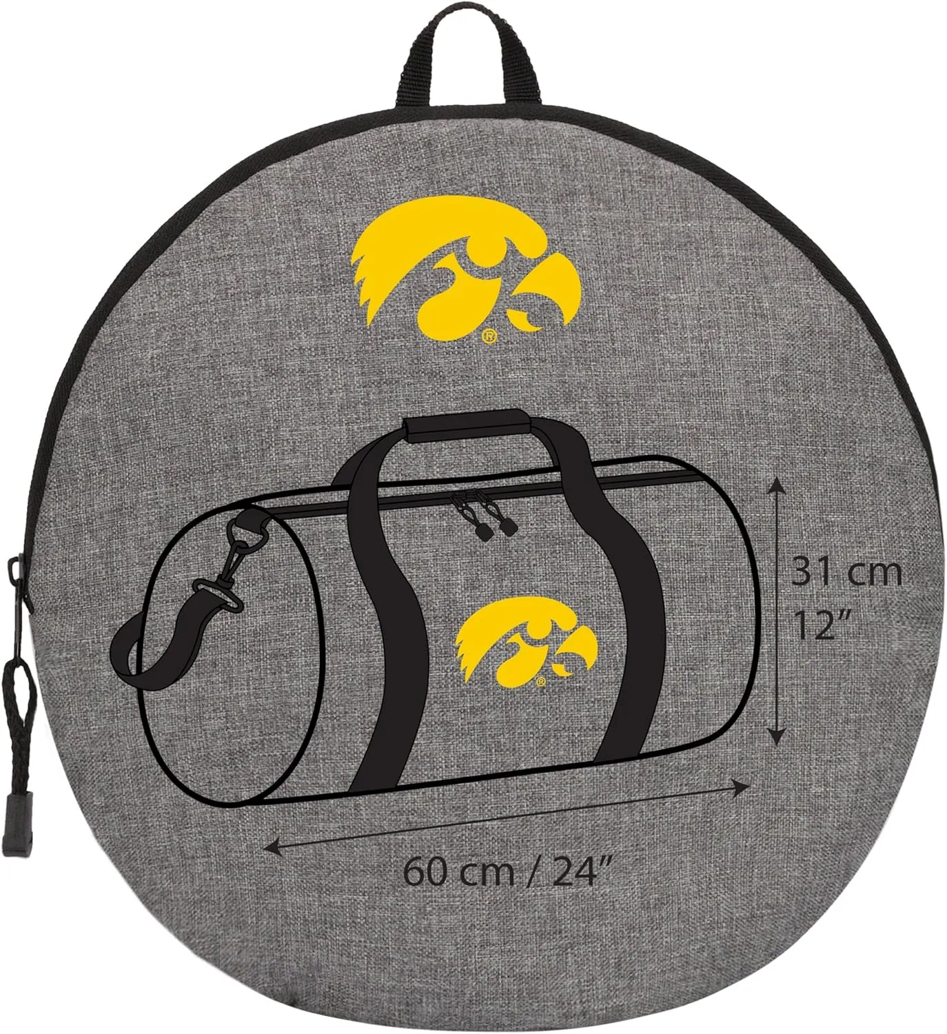 Officially Licensed NCAA "Wingman" Duffel Bag, 24" x 12" x 12", Multi Color
