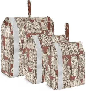 Old Style Building and Fountains Packing Cubes for Travel, Lightweight Travel Packing Organizers Luggage Bags for Travel Accessories Travel Essentials