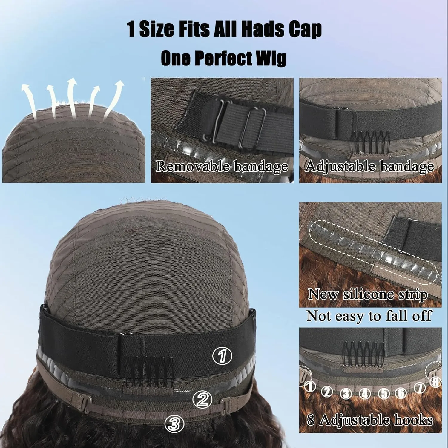 Ombre Glueless Wigs Human Hair Pre Plucked Pre Cut Short Curly Bob Wig Human Hair Highlight 5x5 HD Lace Closure Wigs Human Hair C Part Balayage Water Wave Lace Front Wigs For Balck Women 1B/27 12Inch