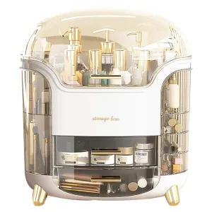 Omeily Upgrade Large Makeup Organizer Countertop Vanity Case Skin Care Cosmetic Storage Box Bathroom Counter Perfume Skincare Organizers Make Up Caddy Gift for Women Girls Clear Design Easy Visibility