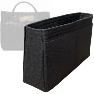 Organizer for Andia.mo, Felt Insert with Key Chain, Reinforced Base, Trapezoid Shape (East West, Chocolate)