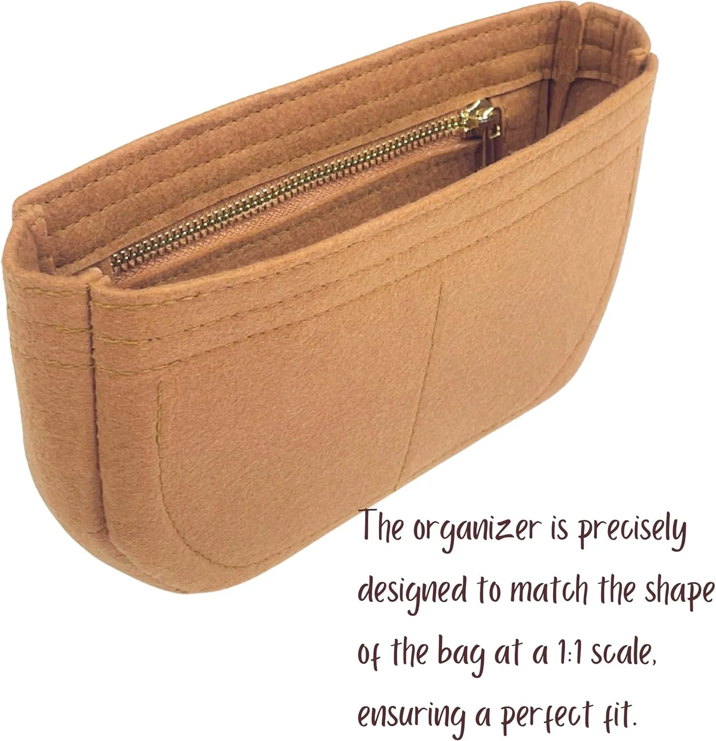 Organizer for Belvedere PM, GM Bag, Felt Handbag Insert (PM, Emerald)