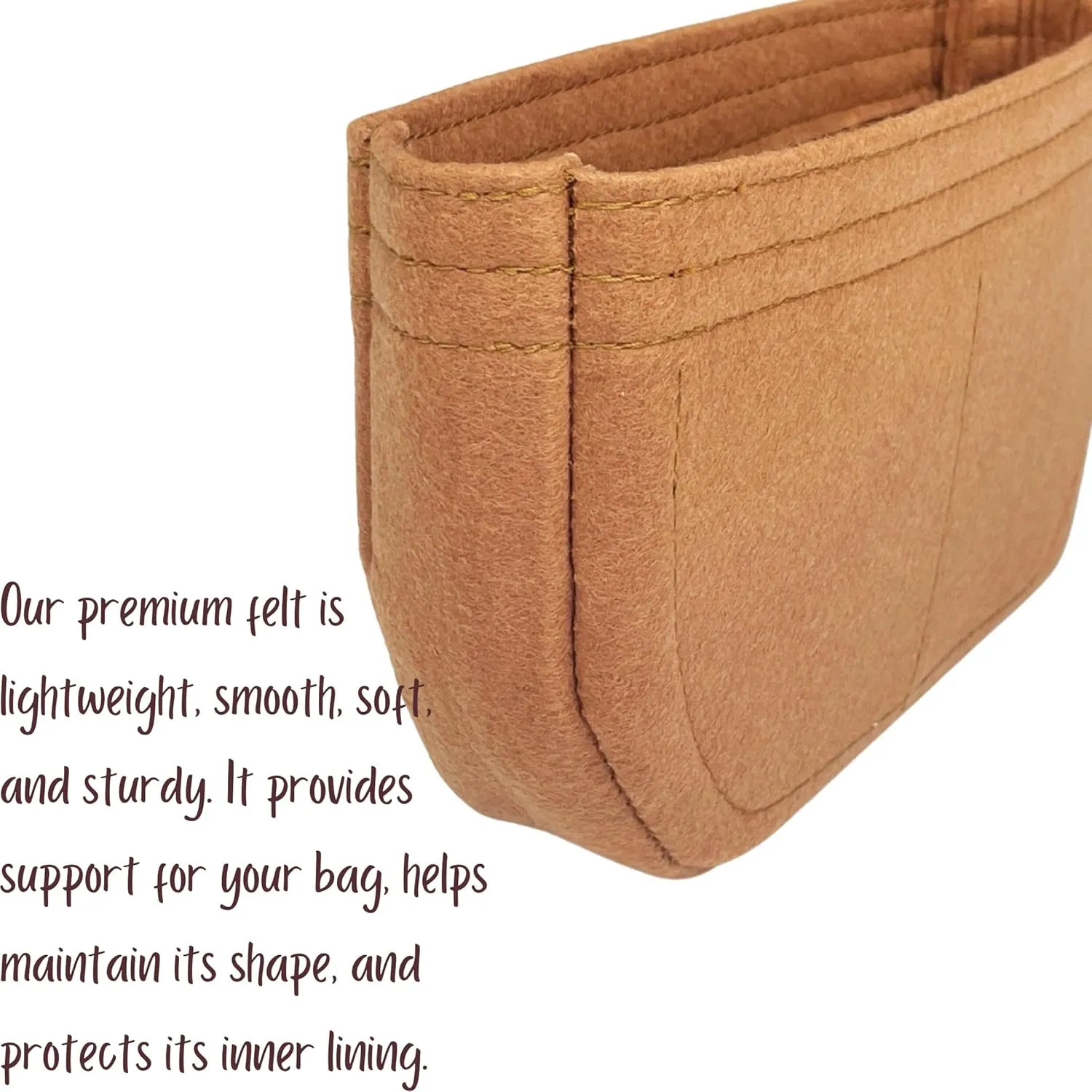 Organizer for Belvedere PM, GM Bag, Felt Handbag Insert (PM, Emerald)
