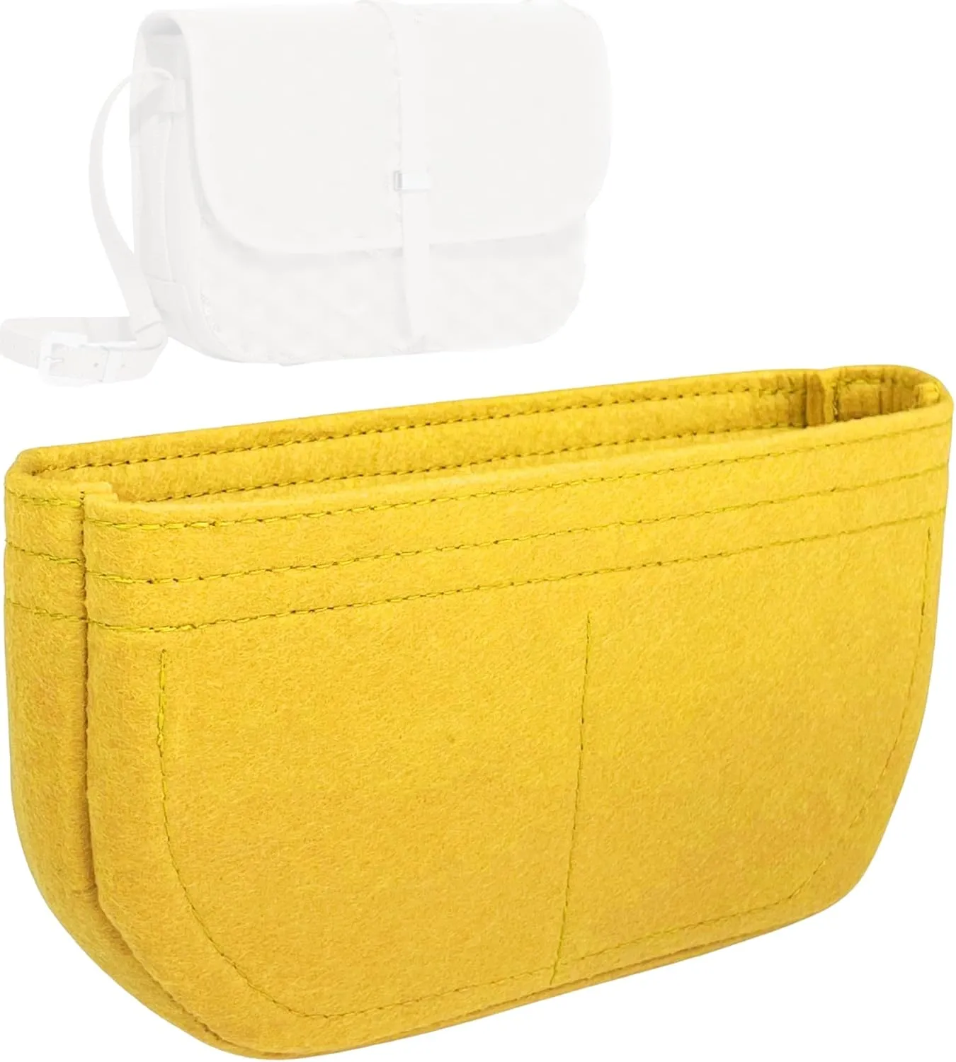 Organizer for Belvedere PM, GM Bag, Felt Handbag Insert (PM, Yellow)