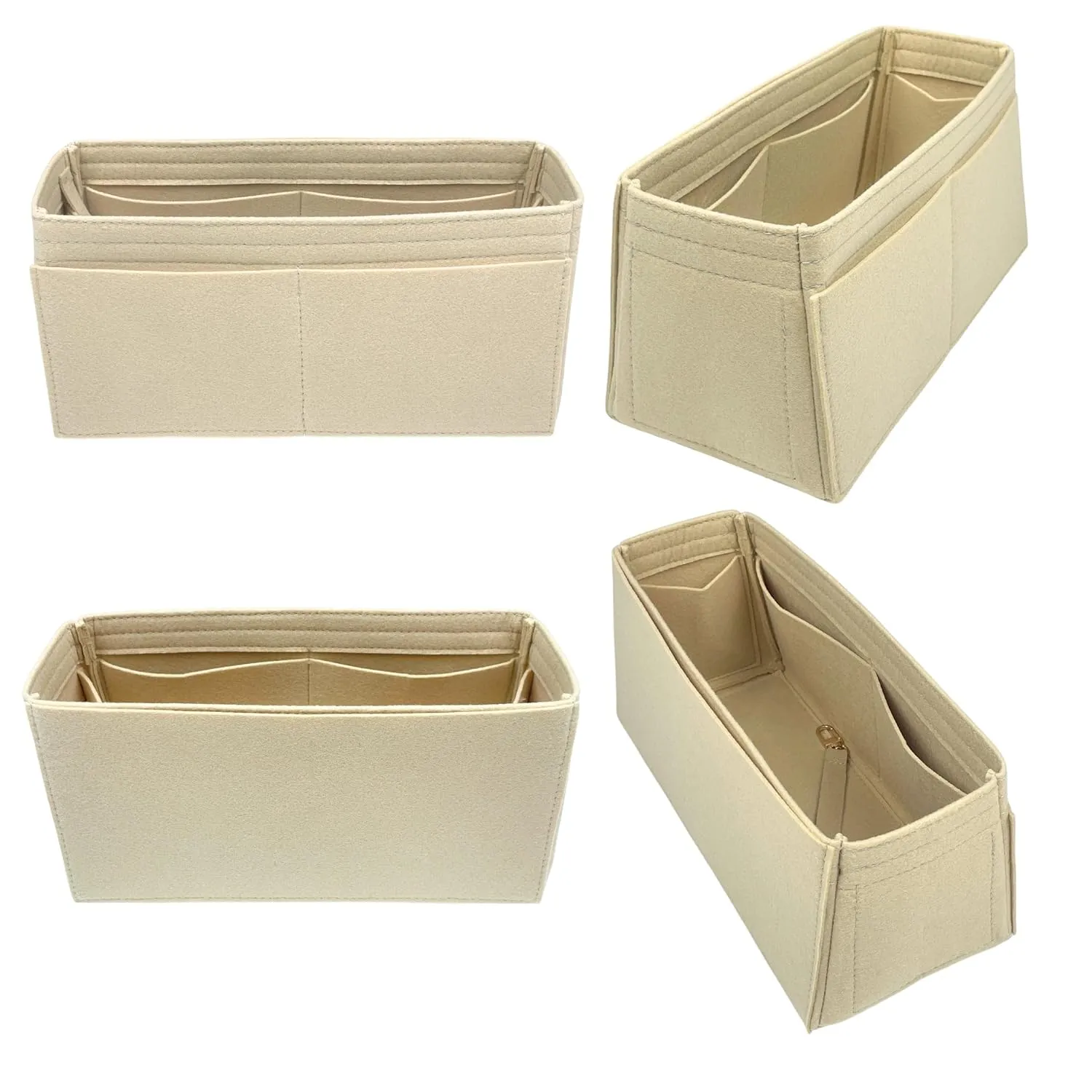 Organizer for Birkin 25, 30, 35, 40, 42, 45, 50, Handmade Felt Insert (BK 35, Cream)