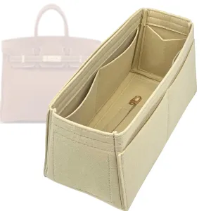 Organizer for Birkin 25, 30, 35, 40, 42, 45, 50, Handmade Felt Insert (BK 35, Cream)