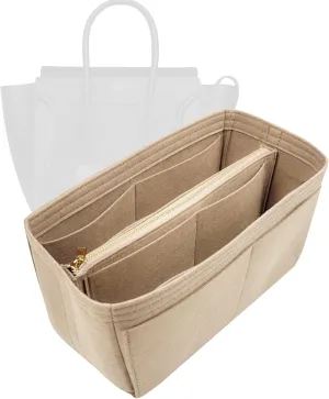 Organizer for Celine Luggage Bag, Nano/Micro/Mini, Felt Insert (Nano, Tan)