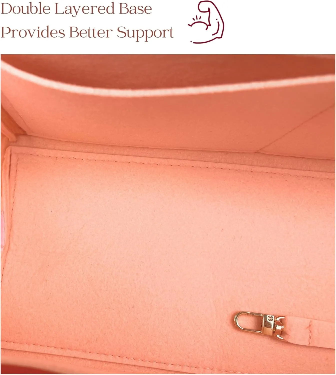 Organizer for Celine Luggage Bag, Nano/Micro/Mini, Felt Insert (Nano, Tan)