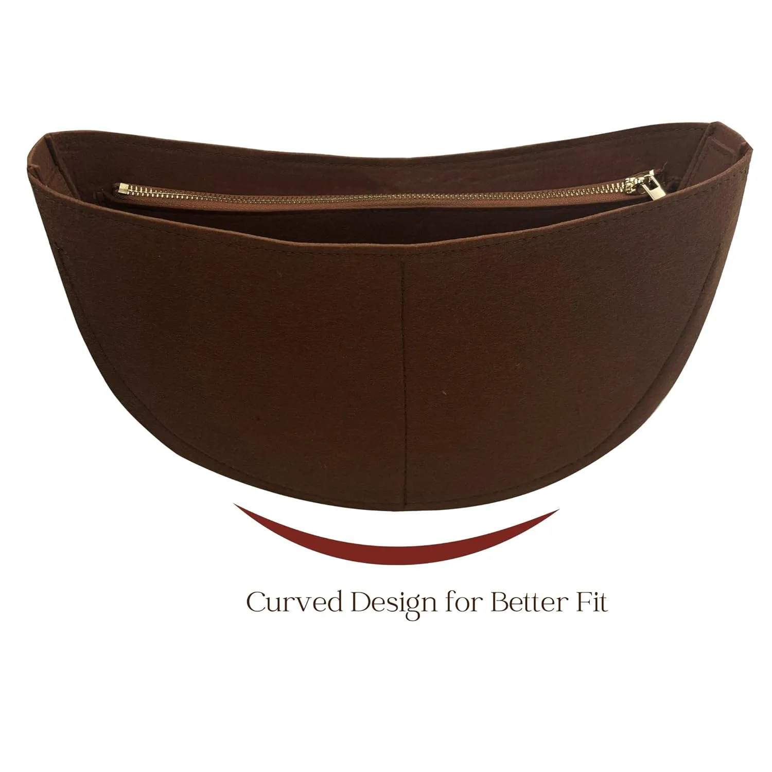 Organizer for Looping, Handmade Felt Bag Insert, 31 Colors (GoldBrown)