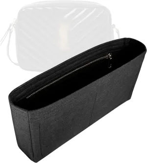 Organizer for Lou Camera Bag, Felt Insert, Crossbody Bag Liner with Zipper Pocket (Evergreen)