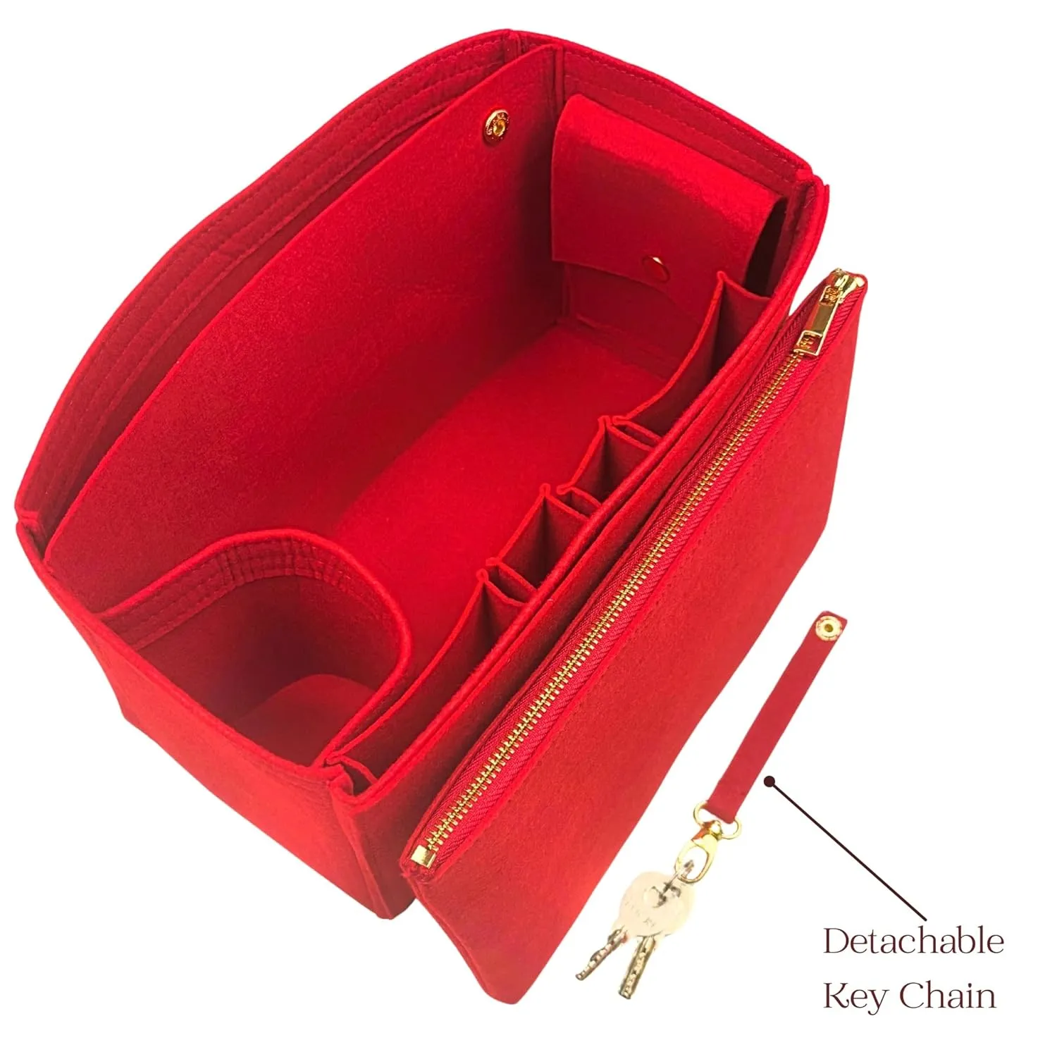 Organizer for Neverfull PM, MM, GM, Felt Bag Insert, 31 Colors (GM, Jade)