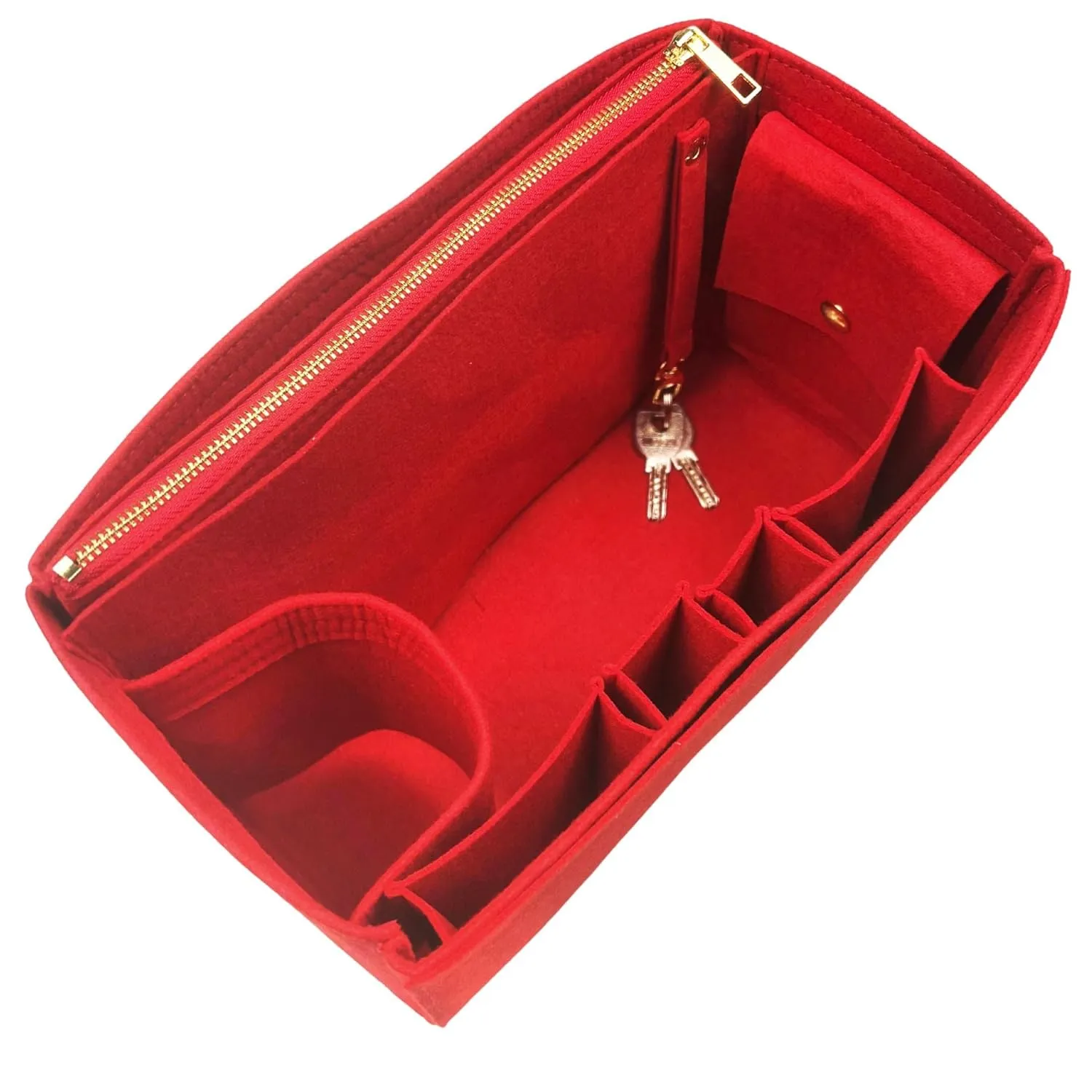 Organizer for Neverfull PM, MM, GM, Felt Bag Insert, 31 Colors (GM, Jade)