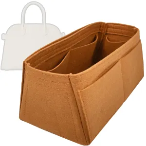 Organizer for Soft Margaux 10, 12, 15, 17 Bag in Leather, Felt Bag Insert, 31 Colors (Size 15, Evergreen)