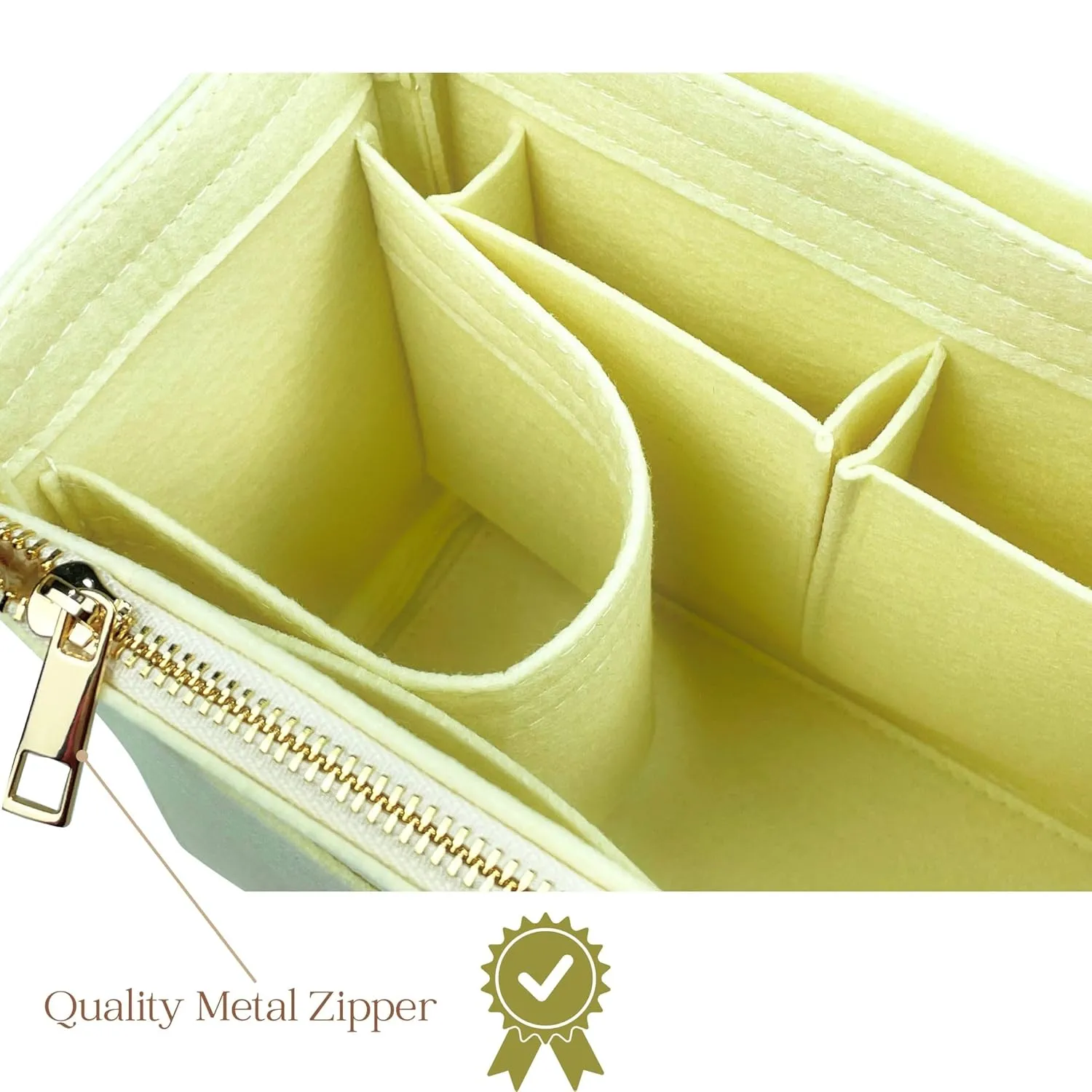 Organizer for Tote Boat, Small, Medium, Large, Extra-Large, Handmade Felt Insert (Large, Jade)