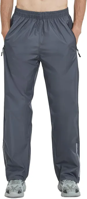 OURCAN Men's Rain Pants Waterproof Windproof Pants Breathable Lightweight Suitable for Rainy Outdoors, Hiking, Golf, Fishing