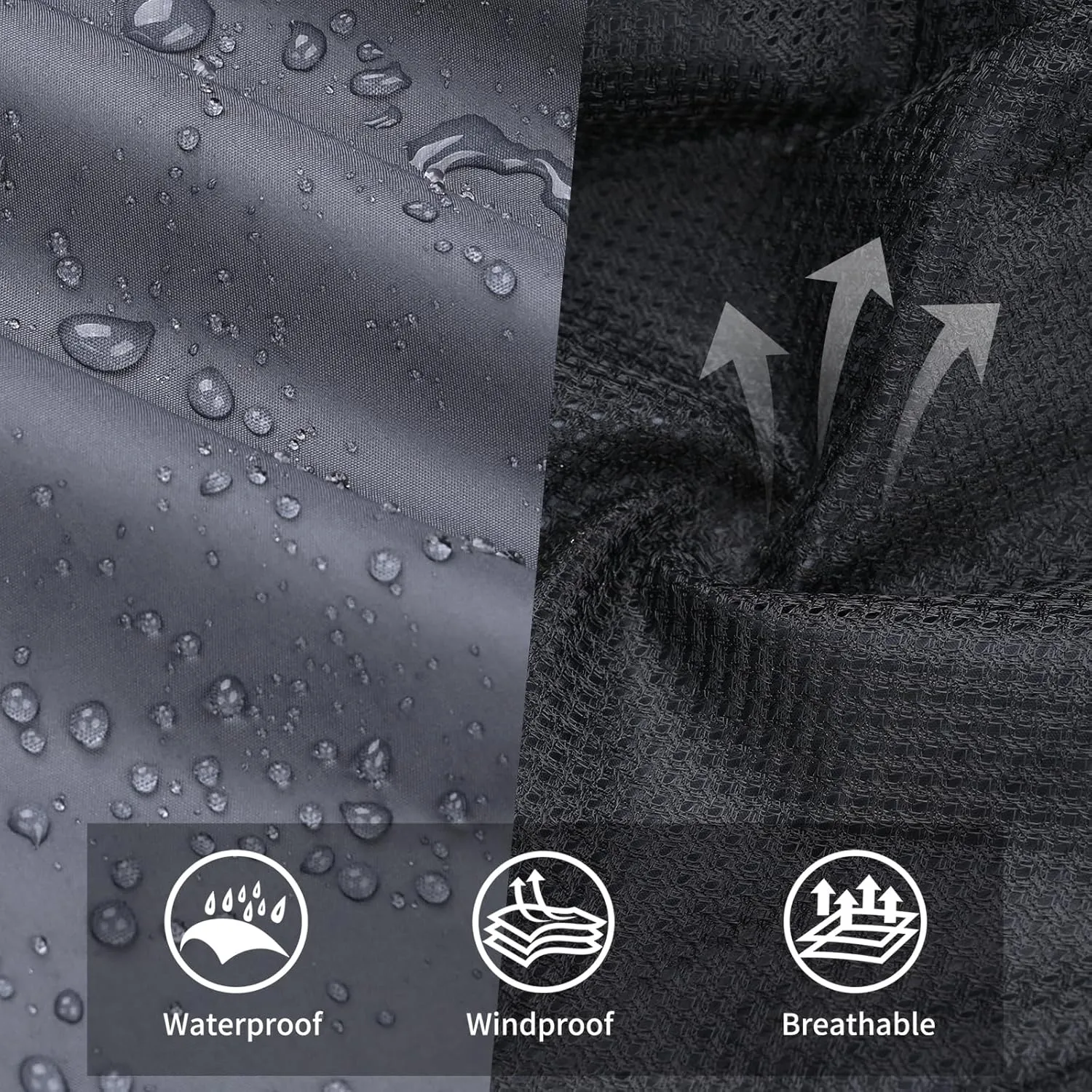 OURCAN Men's Rain Pants Waterproof Windproof Pants Breathable Lightweight Suitable for Rainy Outdoors, Hiking, Golf, Fishing