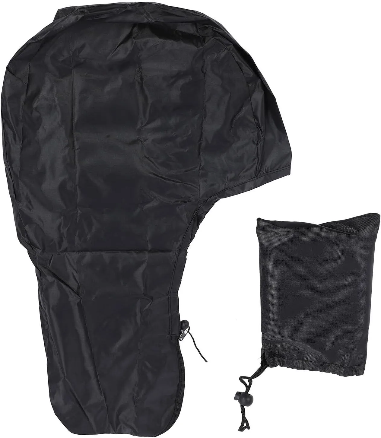 Outboard Motor Cover Full Boat Motor Cover Water Polyester Windproof Outboard Engine Cover with Storage Bag (6‑15HP)