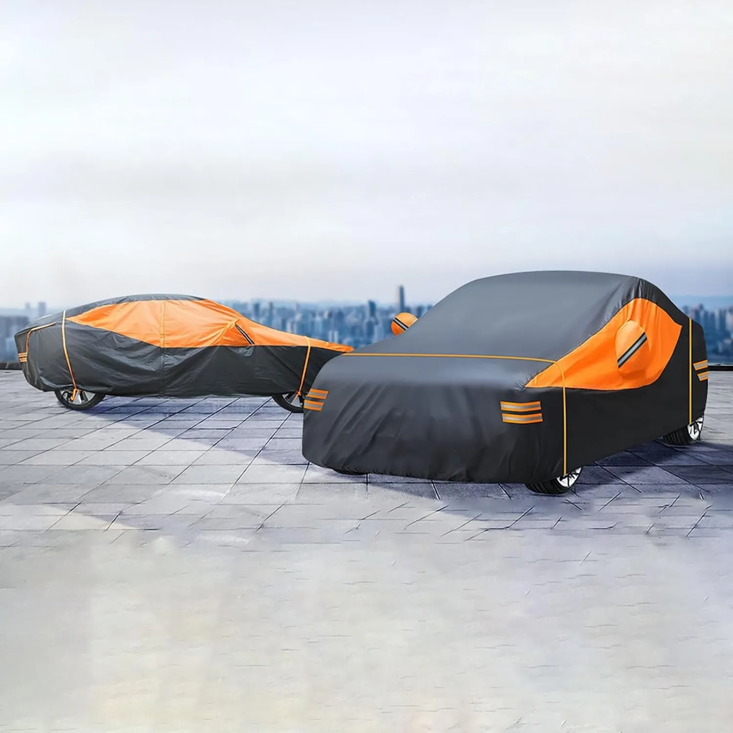 Outdoor Car Cover Compatible with Daewoo Nexia Hatchback 1995-1997 Waterproof All Weather Breathable Large Car Cover,with Zipper,Custom Full Car Covers,Suitable for All Seasons(17)