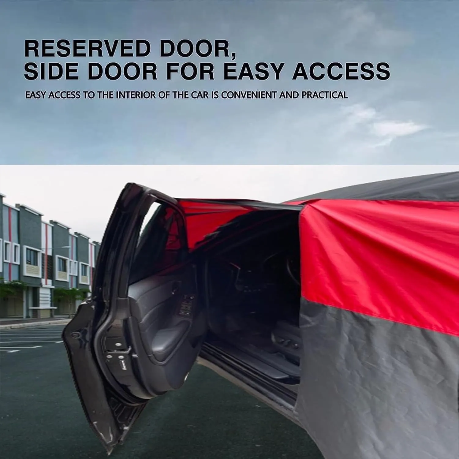 Outdoor Car Cover Compatible with Daewoo Nexia Hatchback 1995-1997 Waterproof All Weather Breathable Large Car Cover,with Zipper,Custom Full Car Covers,Suitable for All Seasons(17)