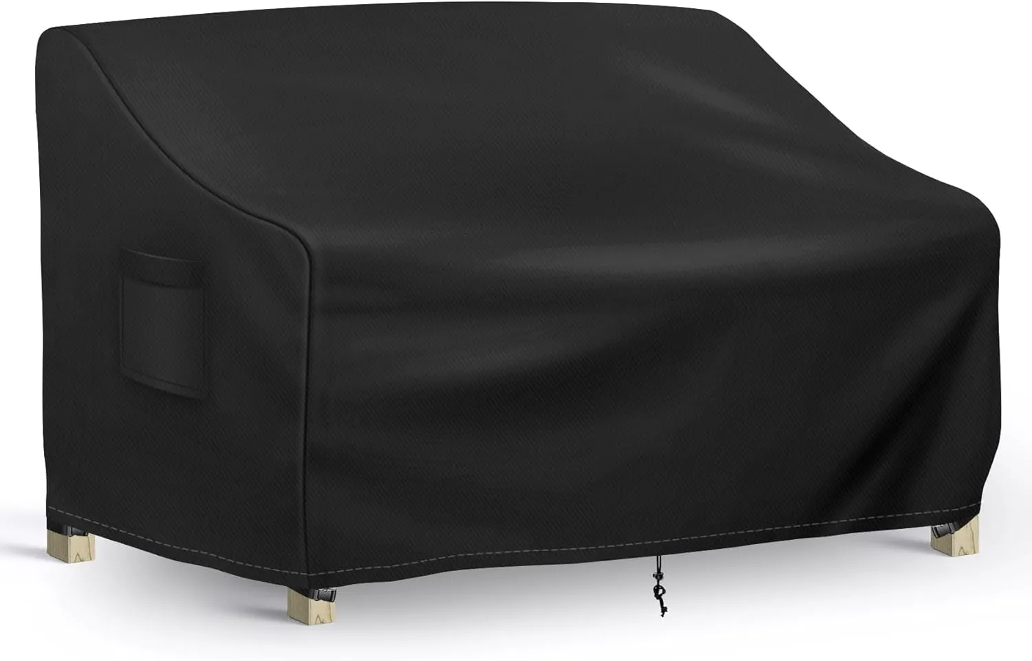 Outdoor Couch Cover Waterproof, 3-Seater Outdoor Sofa Cover, Patio Furniture Covers with Air Vent and Handles, 79W x 37D x 35H Inches, Black