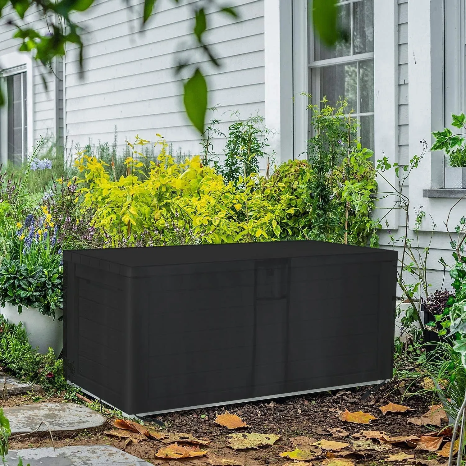 Outdoor Storage Box Cover for Keter Denali 200 Gallon Resin Large Deck Box,Waterproof Patio Storage Box Cover - 60 x 29 x 36 Inch