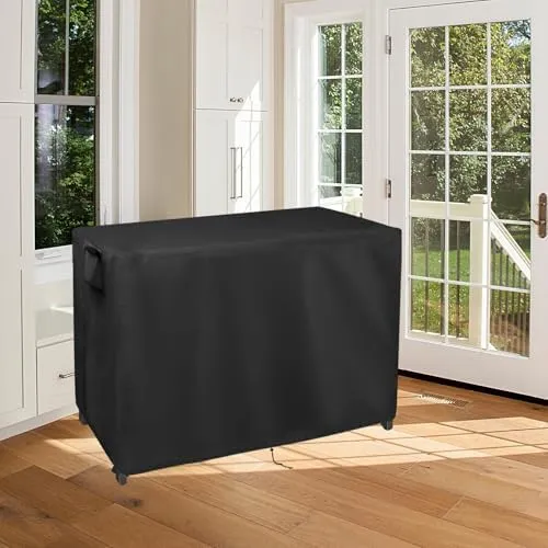 Outdoor Table Cover for Cuisinart Wok Station, 42inch Outdoor Wok Station Cover Waterproof for Cooking Wok Station, Black-42"L x 24"W x 34"H