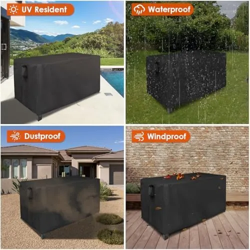 Outdoor Table Cover for Cuisinart Wok Station, 42inch Outdoor Wok Station Cover Waterproof for Cooking Wok Station, Black-42"L x 24"W x 34"H