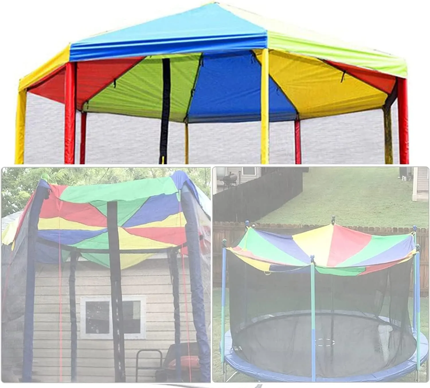 Outdoor Trampoline Canopy Sun Shade Cover Tent - Waterproof 13FT Trampoline Accessories for UV Protection and Enhanced Playtime Enjoyment
