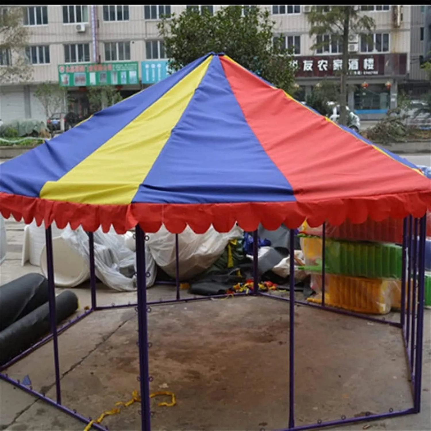 Outdoor Trampoline Canopy Sun Shade Cover Tent - Waterproof 13FT Trampoline Accessories for UV Protection and Enhanced Playtime Enjoyment