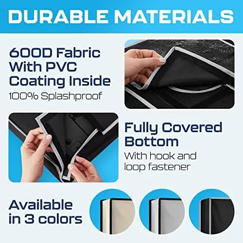 Outdoor TV Cover 75 Inch - Weatherproof & Waterproof Outdoor TV Enclosure for External TV - Black