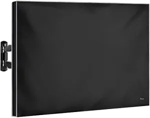 Outdoor TV Cover 75 Inch - Weatherproof & Waterproof Outdoor TV Enclosure for External TV - Black