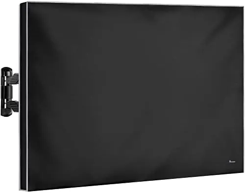 Outdoor TV Cover 75 Inch - Weatherproof & Waterproof Outdoor TV Enclosure for External TV - Black
