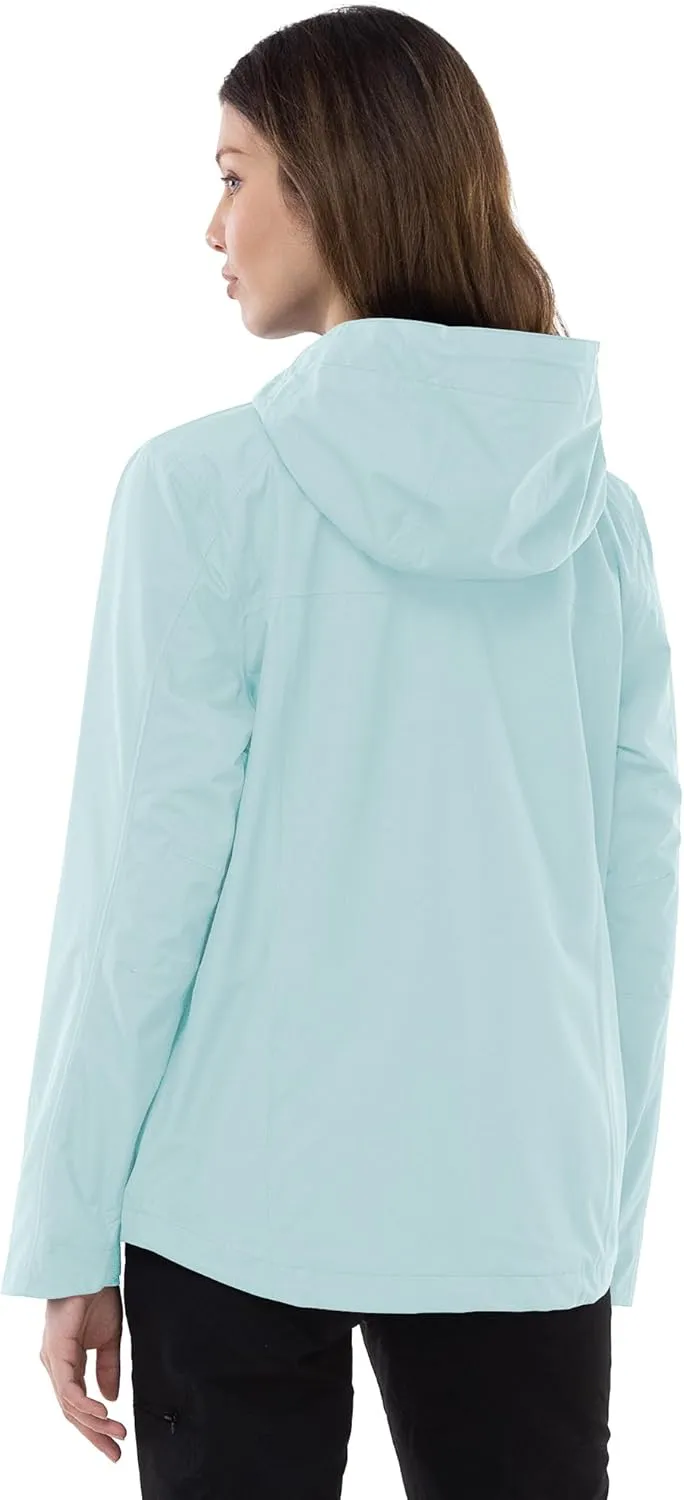 Outdoor Ventures Packable Rain Jacket Women Lightweight Waterproof Raincoat with Hood Cycling Bike Jacket