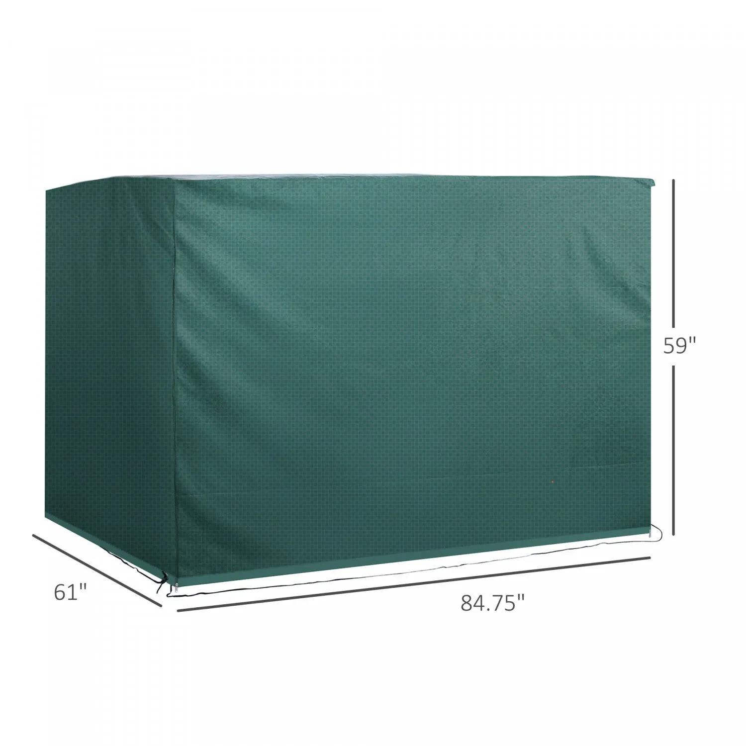 Outsunny 3-seater Patio Swing Cover, Outdoor Garden Furniture Protection Hammock Glider Cover, Water|Outsunny 7' L X 5' L X 5' H Grande Housse De Patio Protecteur De Meubles De Jardin D'exterieur Pour