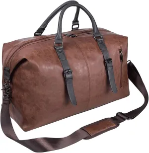 Oversized Duffel Bag Travel Bag Waterproof Leather Weekend Bag Large Portable Duffel Bag Suitable for Men