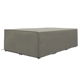 Oxford Rectangular Rattan Furniture Cover with PE Coating, 222x155x67cm, Grey