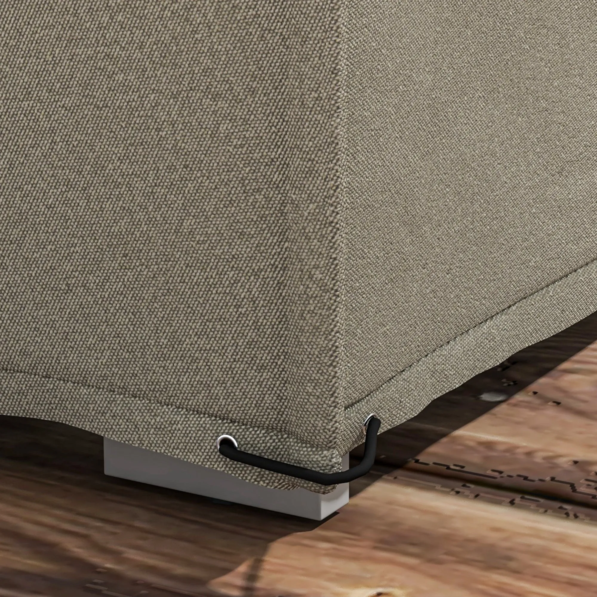 Oxford Rectangular Rattan Furniture Cover with PE Coating, 222x155x67cm, Grey
