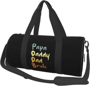 Papa Daddy Dad Bruh Duffel Bag Gym Bag Travel Sports Tote Large Foldable Beach Swim Yoga0