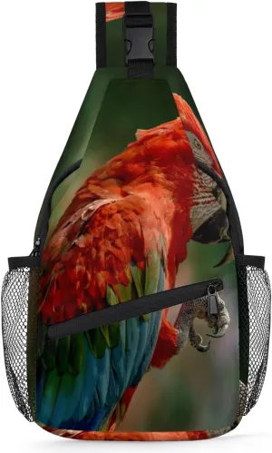 Parrot Beak Claws Sling Bag for Women Men Crossbody Sling Backpack Shoulder Bag Chest Bag Daypack for Travel Hiking Outdoor
